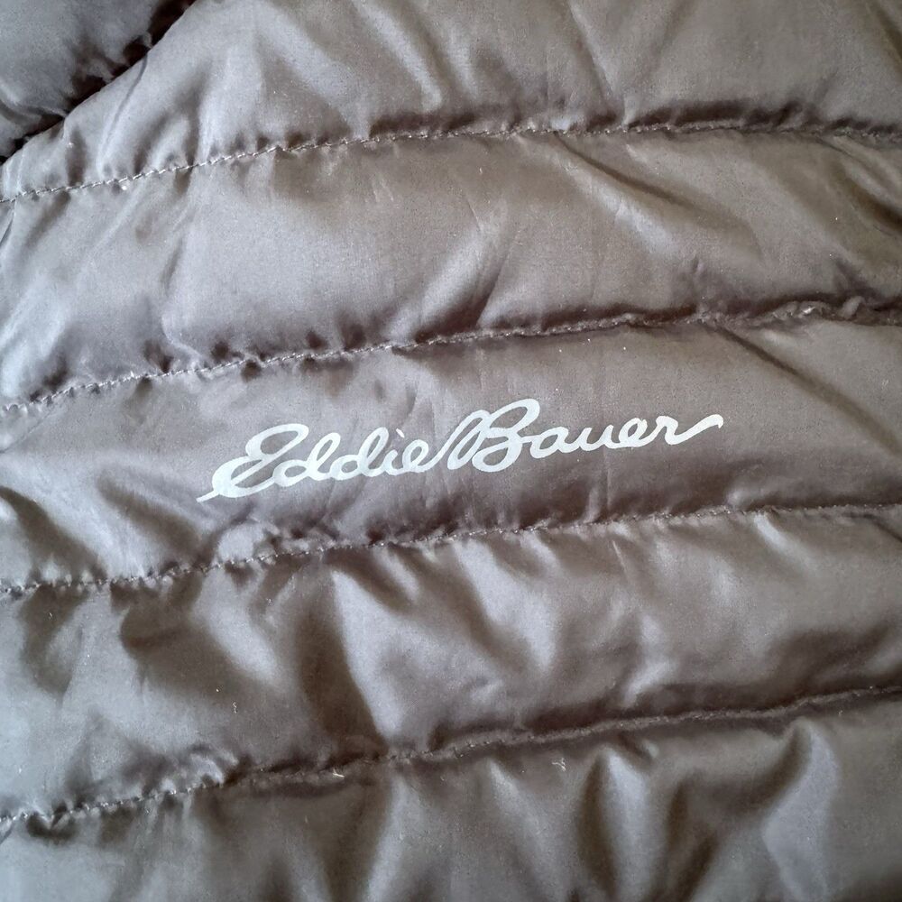 Eddie Bauer Vest Womens M Black EB650 Down Puffer Quilted Full Zip Lightweight - Picture 5 of 7